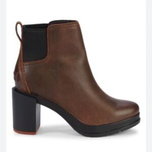 Sorel Brown Ankle Boots with Black Heel